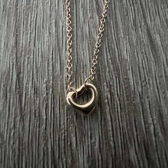 Tiffany & Co. Gold Heart Necklace with Silver Accents - Picture 8 of 10